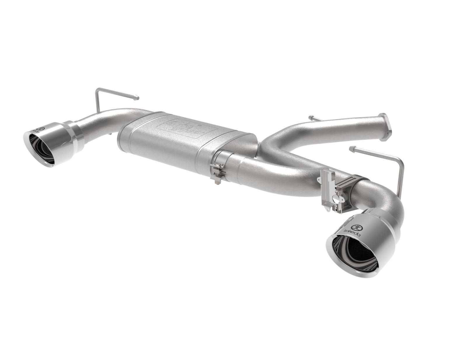 aFe Takeda 3" 304 Stainless Steel Axle-Back Exhaust System - Polished Tip (2021-2022 Hyundai Veloster N L4-2.0L (t)) - 49-37029-P