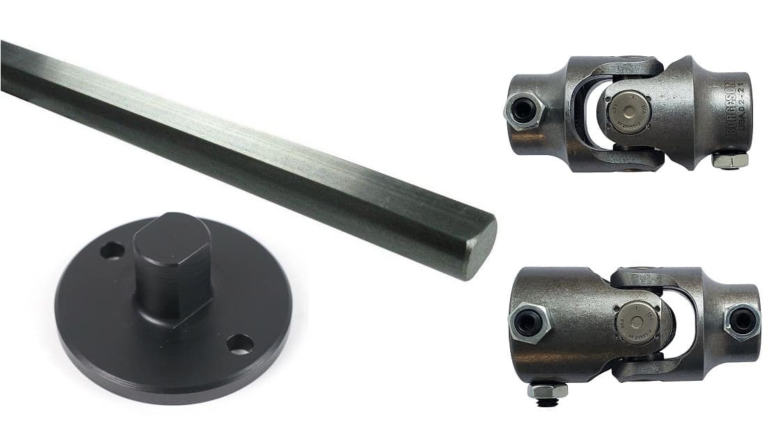 Ridetech Steering Column U-Joint Kit For 1965-1978 F-100, Stock Column To 79-93 Mus Rack. - 12319505