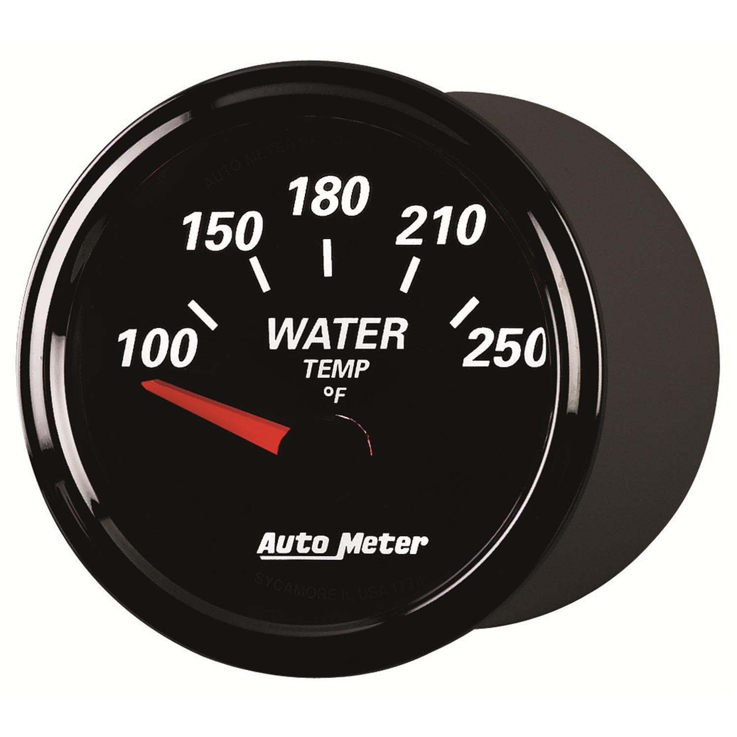 Auto Meter 2-1/16" WATER TEMPERATURE, 100-250 °F, DESIGNER BLACK II - 1238