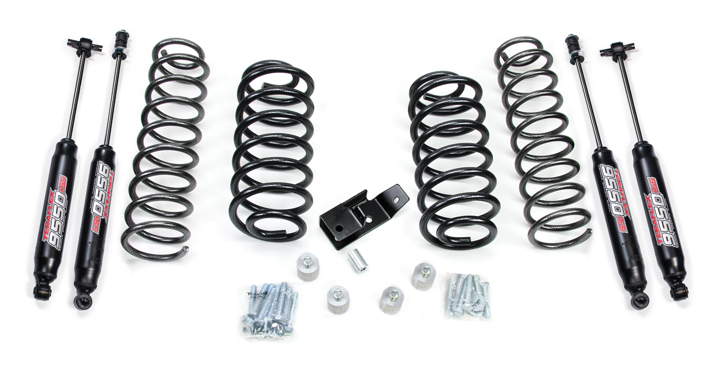 Teraflex 97-06 Jeep Wrangler TJ 2 Inch Coil Spring Lift Kit & 9550 VSS Twin-Tube Shocks - 1241200