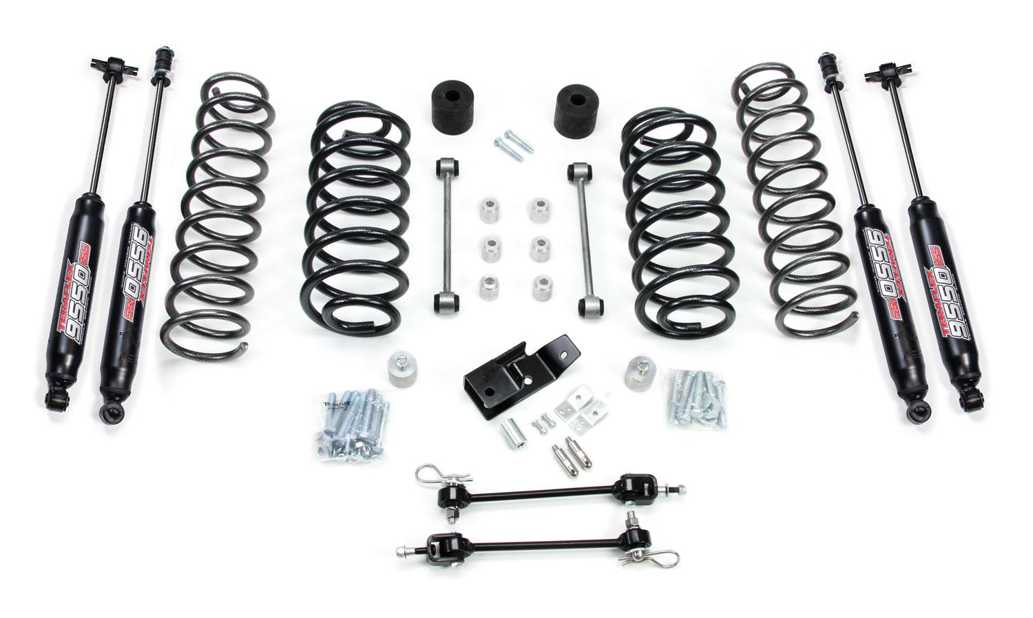 Teraflex 97-06 Jeep Wrangler TJ 3 Inch Coil Spring Base Lift Kit w/ Quick Disconnects & 9550 VSS Twin-Tube - 1241350