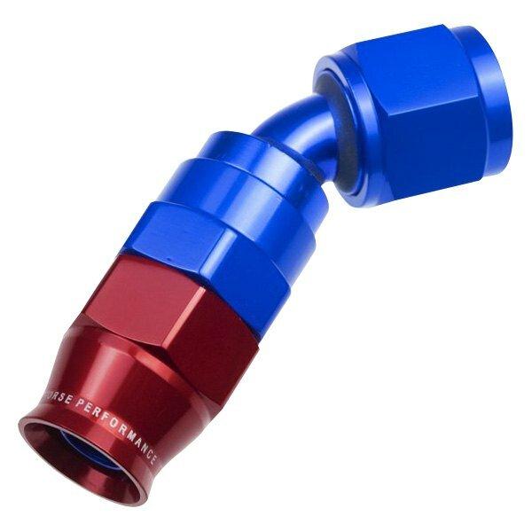 Redhorse Performance -06 AN 45 Degree PTFE reusable  Hose End - Blue - -239080