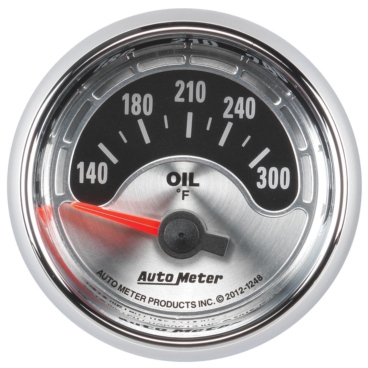 Auto Meter 2-1/16" OIL TEMPERATURE, 140-300 °F, AMERICAN MUSCLE - 1248