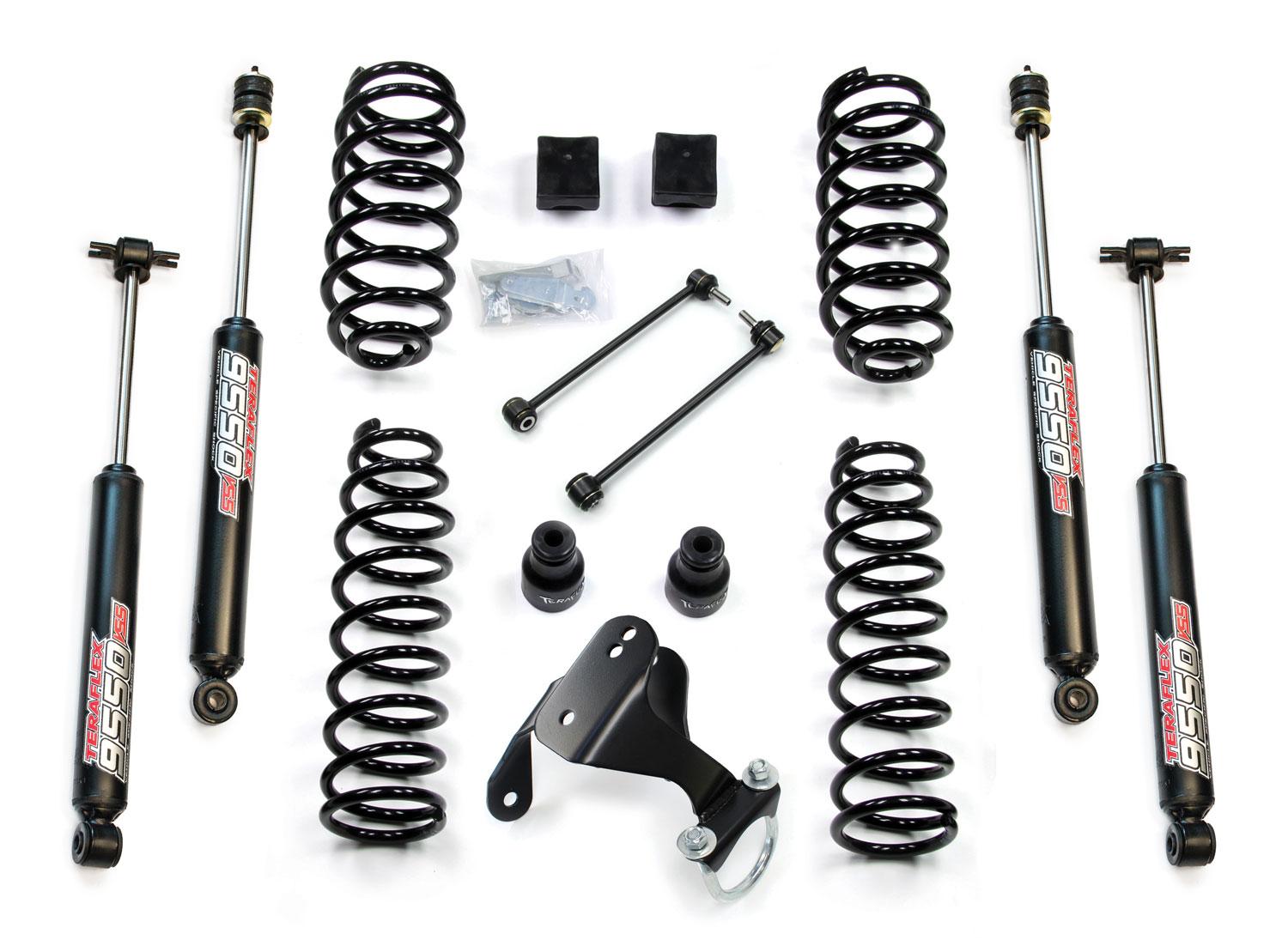 Teraflex 07-18 Wrangler JK 2 Door 2.5 Inch Coil Spring Base Lift Kit & 9550 VSS Twin-Tube Shocks - 1251002