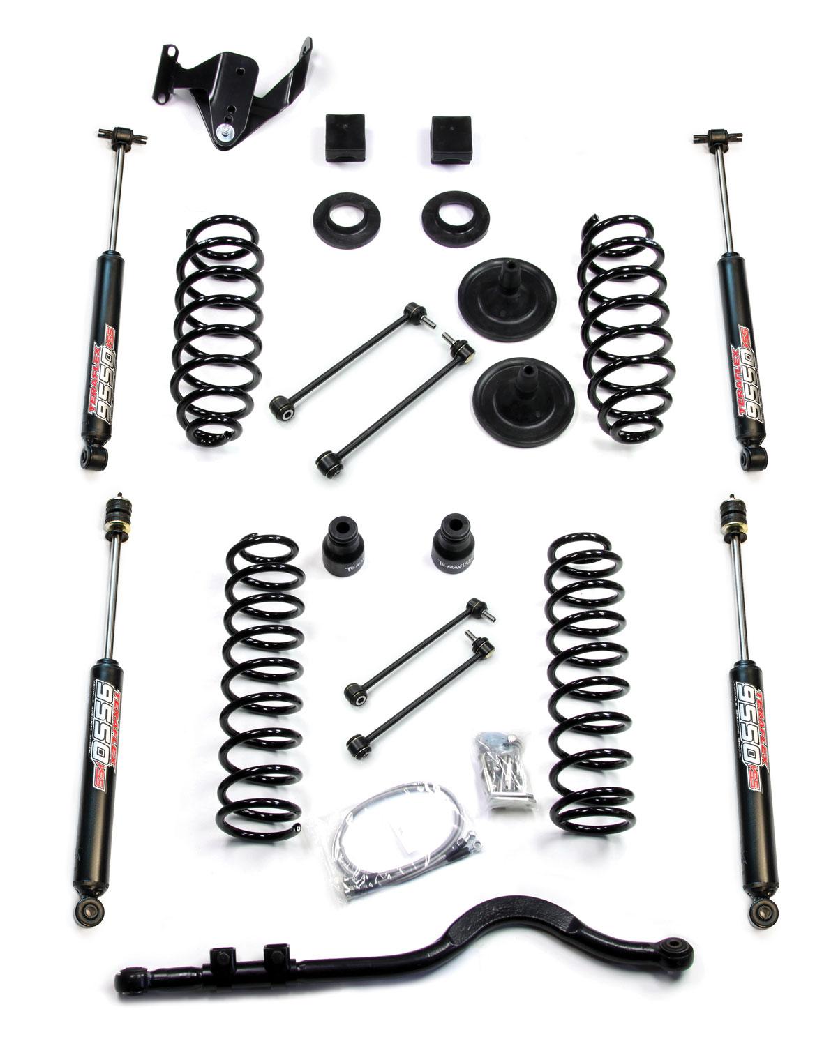 Teraflex 07-18 Wrangler JK 4 Door 3 Inch Coil Spring Base Lift Kit w/ Front Track Bar & 9550 VSS Twin-Tube - 1251220