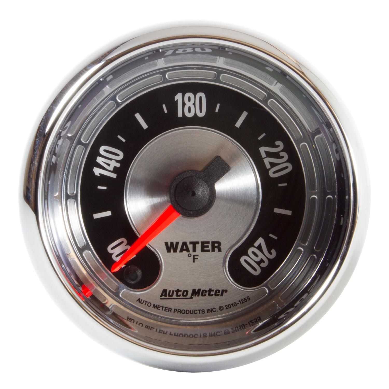Auto Meter 2-1/16" WATER TEMPERATURE, 100-260 °F, AMERICAN MUSCLE - 1255