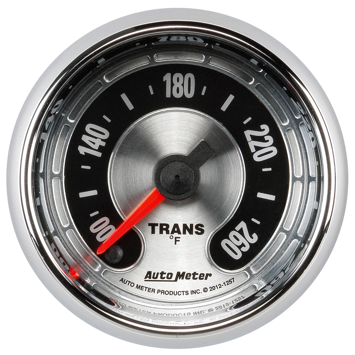 Auto Meter 2-1/16" TRANSMISSION TEMPERATURE, 100-260 °F, AMERICAN MUSCLE - 1257