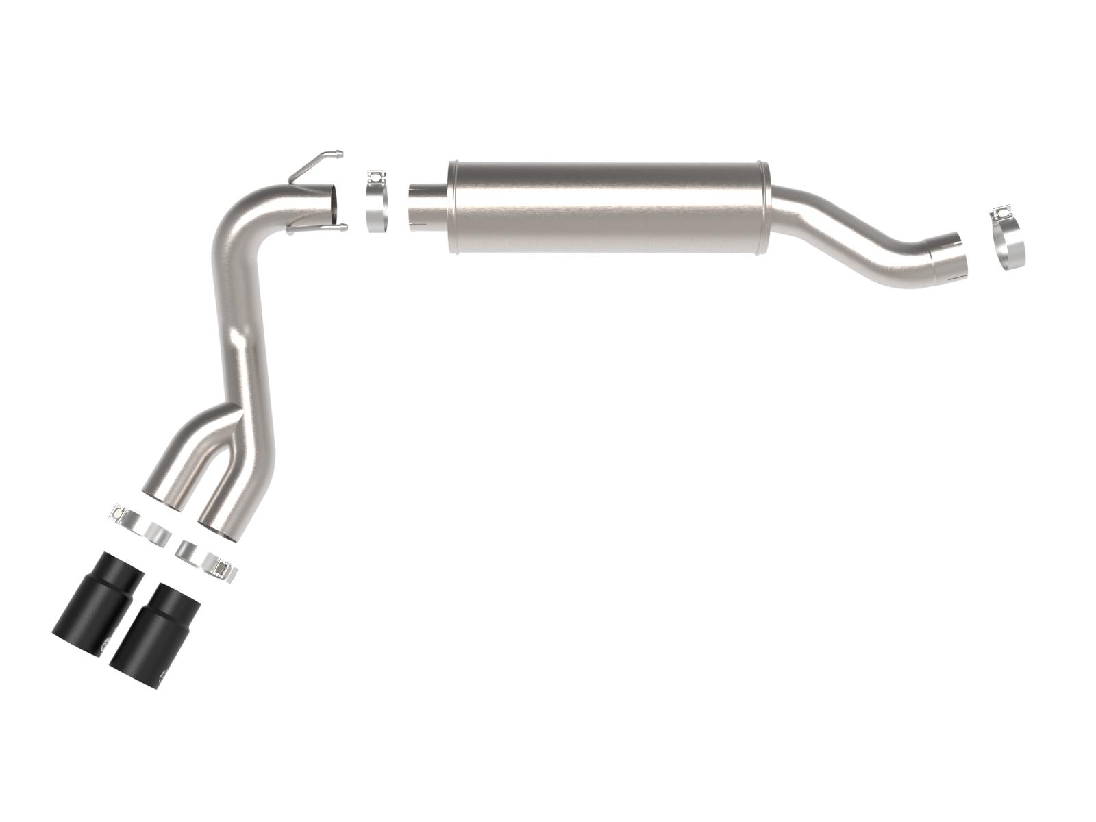 AFE Large Bore-HD DPF-Back Exhaust System w/ Black Tip (2019-2021 2500, 3500) - 49-42082-B