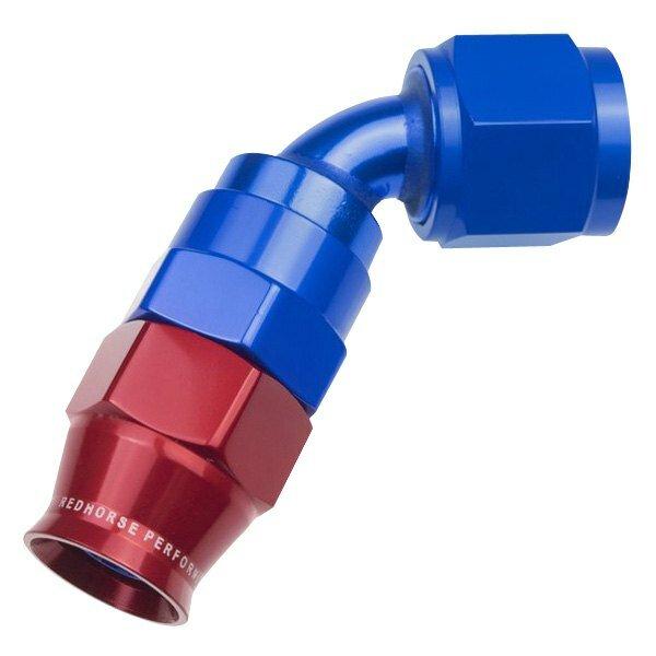 Redhorse Performance -08 AN 60 Degree PTFE reusable  Hose End - Blue - -233540