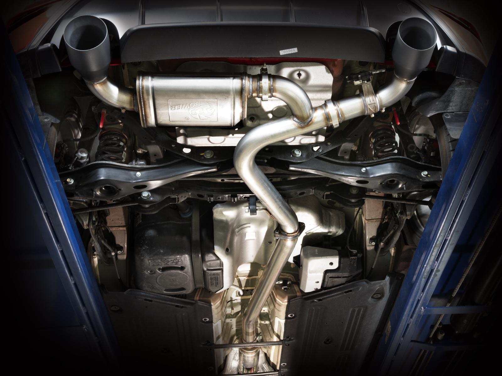 AFE Takeda 3 IN 304 Stainless Steel Axle-Back Exhaust w/ Black Tips Hyundai Kona N 22-23 L4-2.0L (t) (49-37032-B) - 49-37032-B