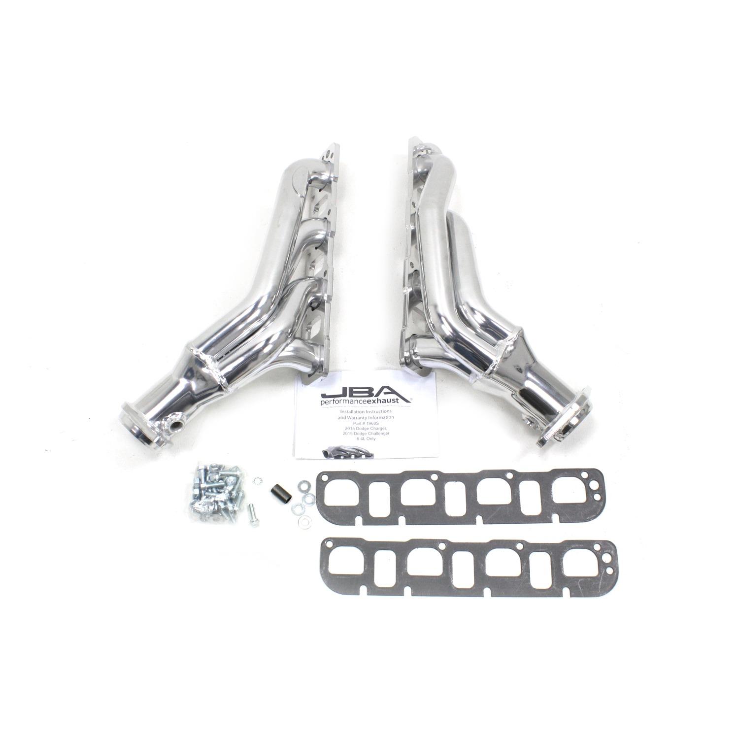 JBA 1968SJS 2015-2019 Challenger / Charger / Hellcat 1-7/8" Shorty Headers (Silver Ceramic)