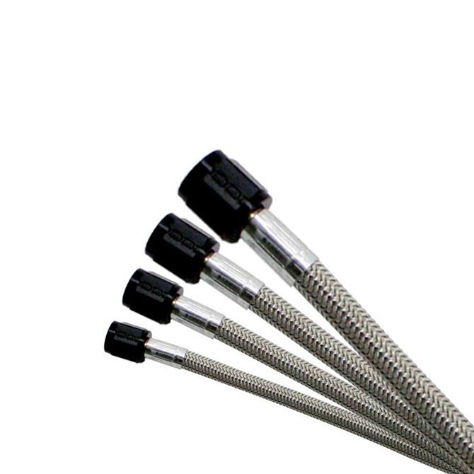 Nitrous Express 8An (2Ft) Stainless Steel Braided Hose (Black) - 12824