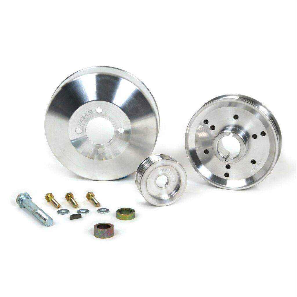 BBK 1996-2001 Mustang Gt/Cobra 3 Pc Under Drive Pulley Kit (Aluminum) (1996-2001 Mustang) - 1555