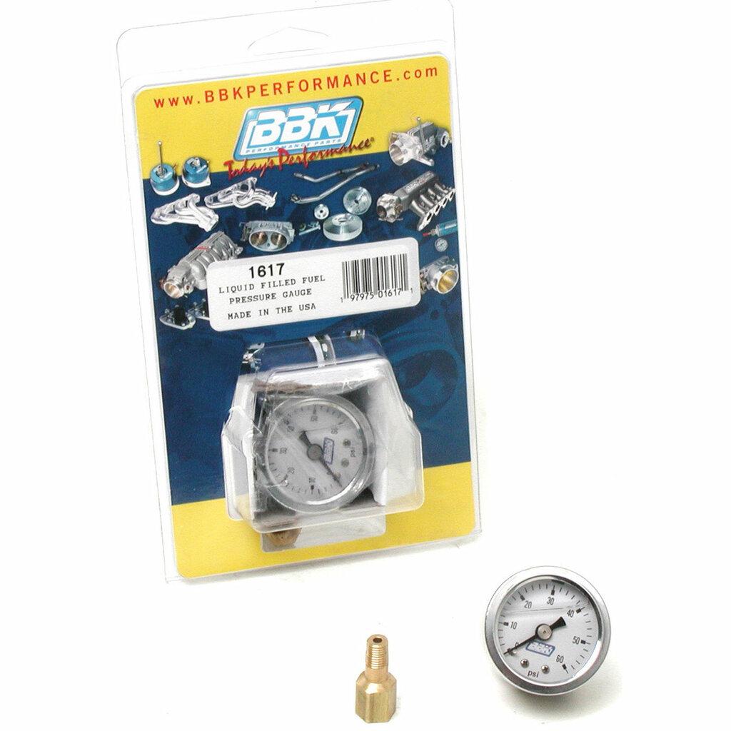 BBK Mustang 5.0 Fuel Pressure Gauge &Amp; Adapter 0-60 Psi (1986-1993 Mustang) - 1617