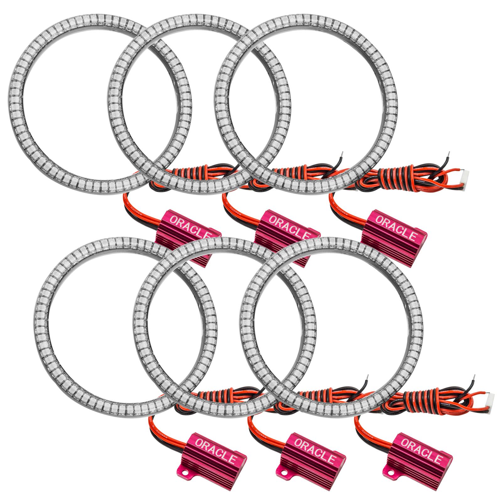 Oracle Lighting Led Waterproof Tail Light Halo Kit 6 Rings Red - 1291-003