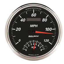 Auto Meter 5" TACHOMETER/SPEEDOMETER COMBO, 8K RPM/120 MPH, DESIGNER BLACK II - 1291