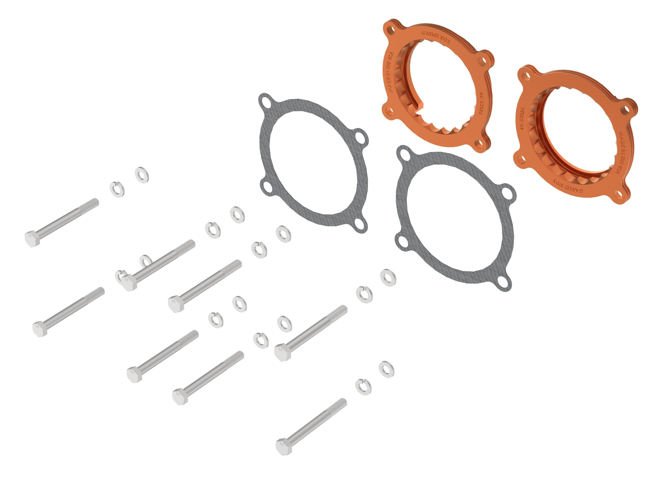 AFE Silver Bullet Throttle Body Spacer Kit (2026 Mustang GT, Mustang Dark Horse) - 46-33026N
