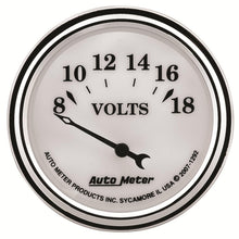 Auto Meter 2-1/16" VOLTMETER, 8-18V, OLD-TYME WHITE II - 1292