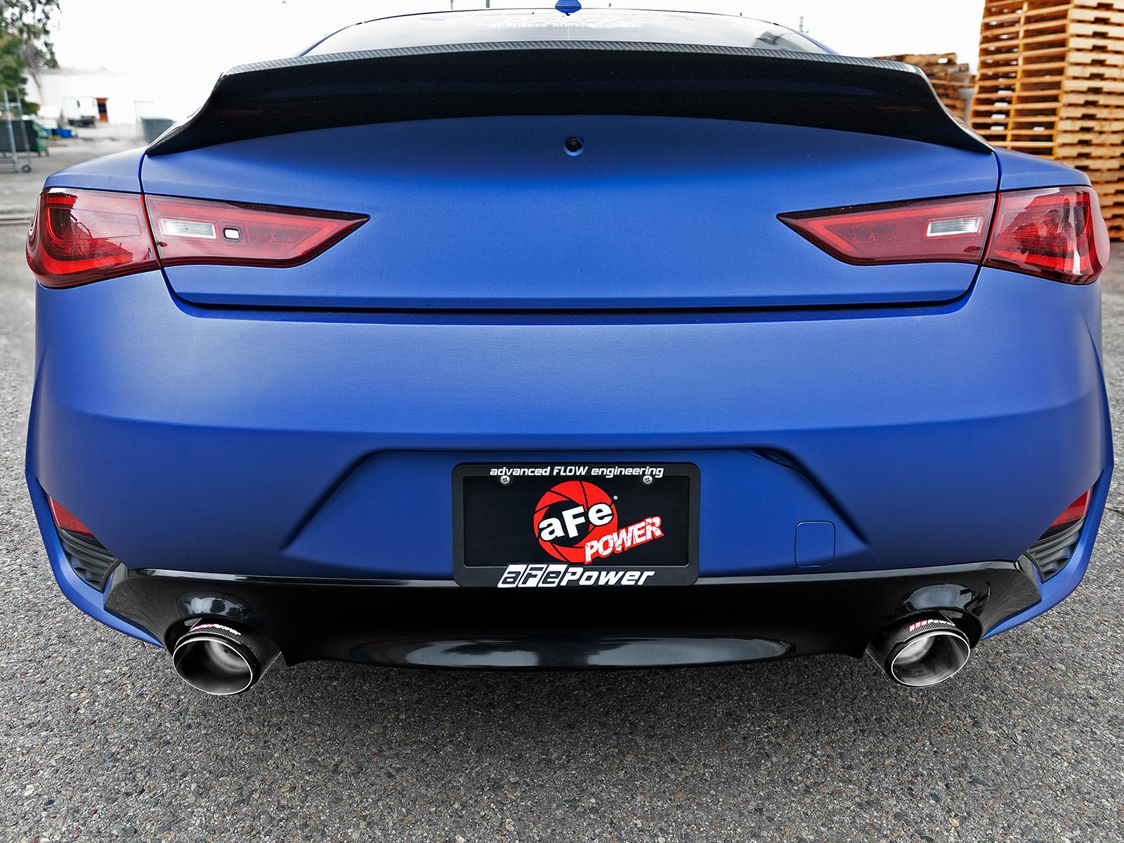 AFE Cat-Back Exhaust System (2017-2019 Infiniti Q60 V6-3.0L (tt)) - 49-36134NM-C
