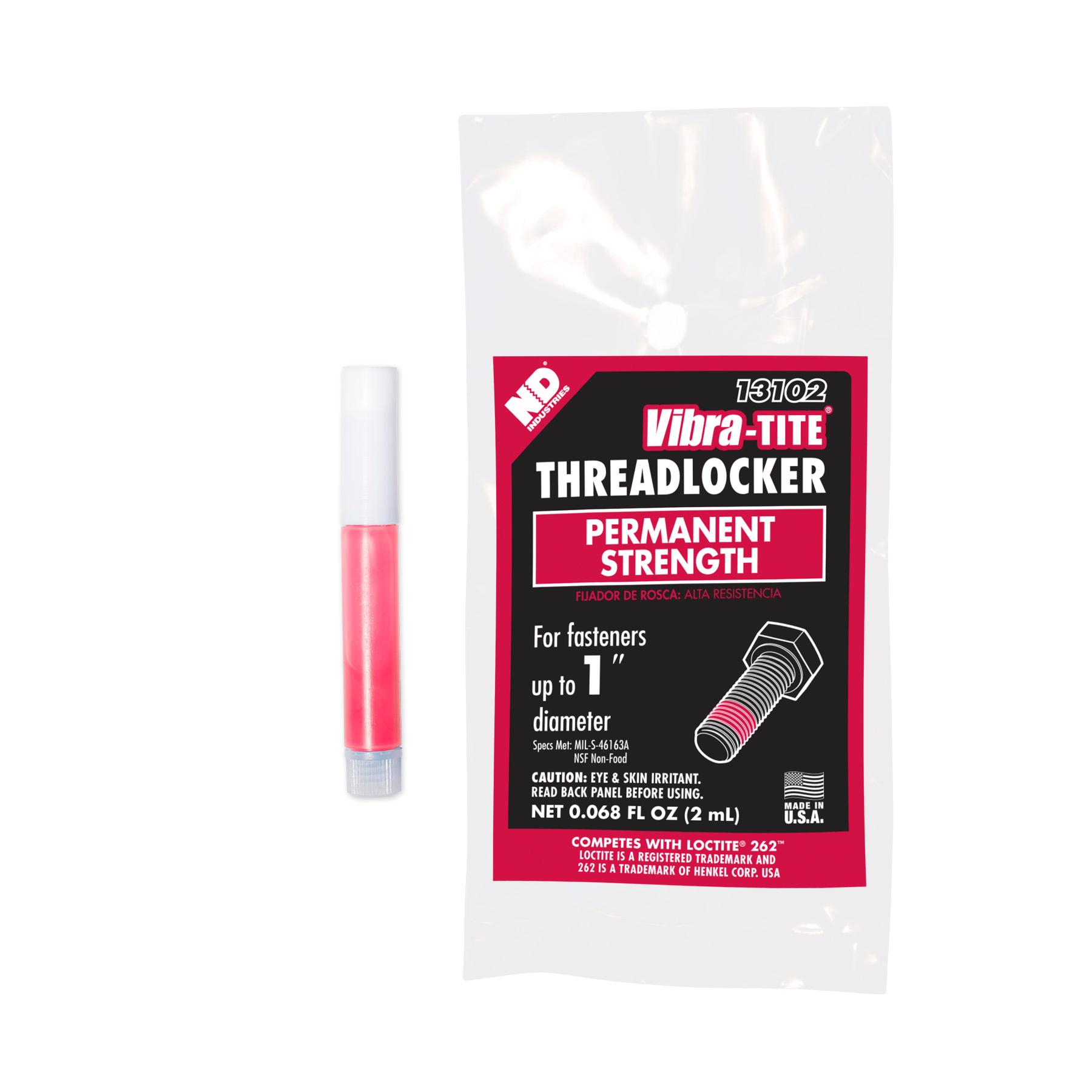 PRW Threadlocker, Bullet, Permanent Strength, Red, 2Ml Tube - 1293102