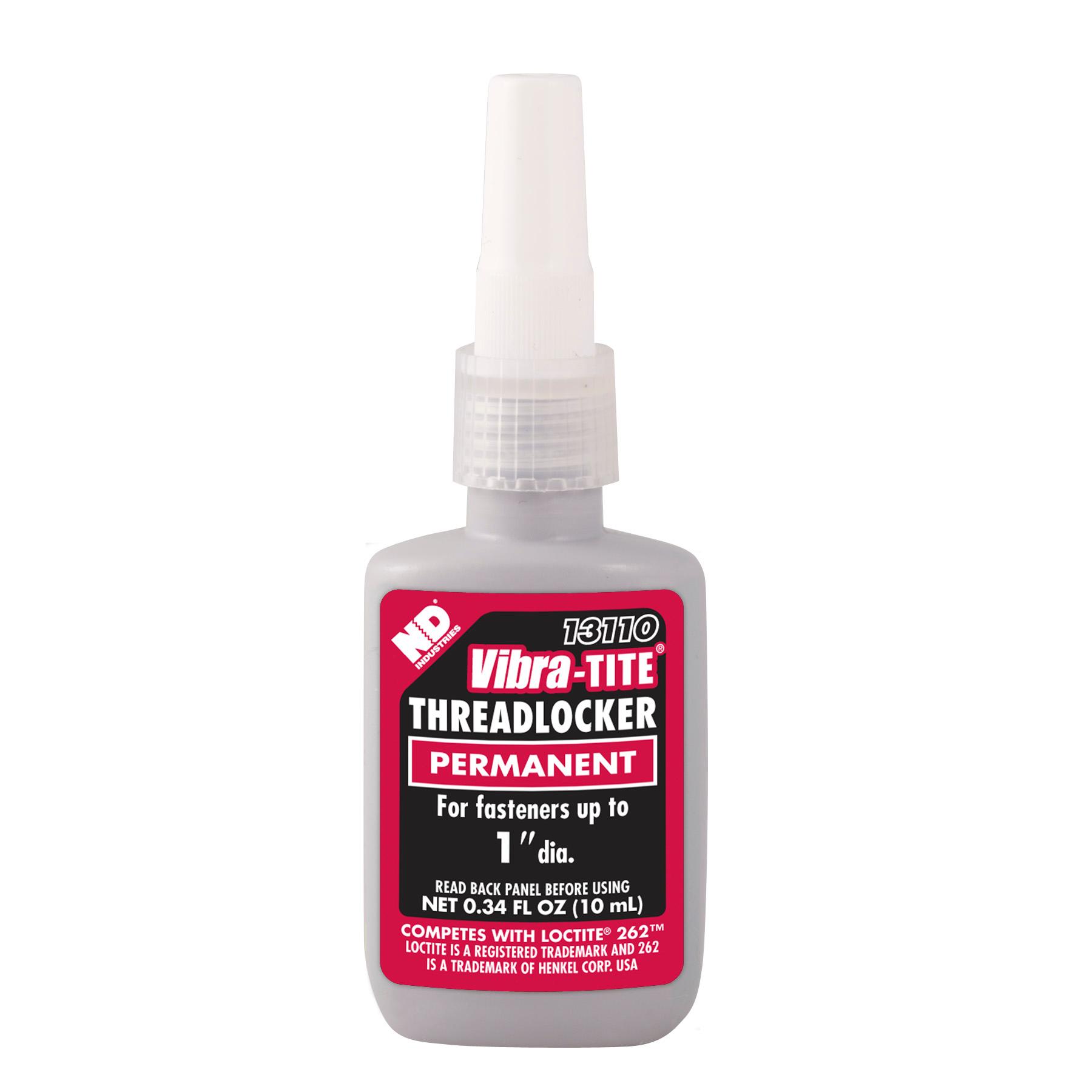 PRW Threadlocker, Bottle, Permanent Strength, Red, 10Ml Bottle - 1293110