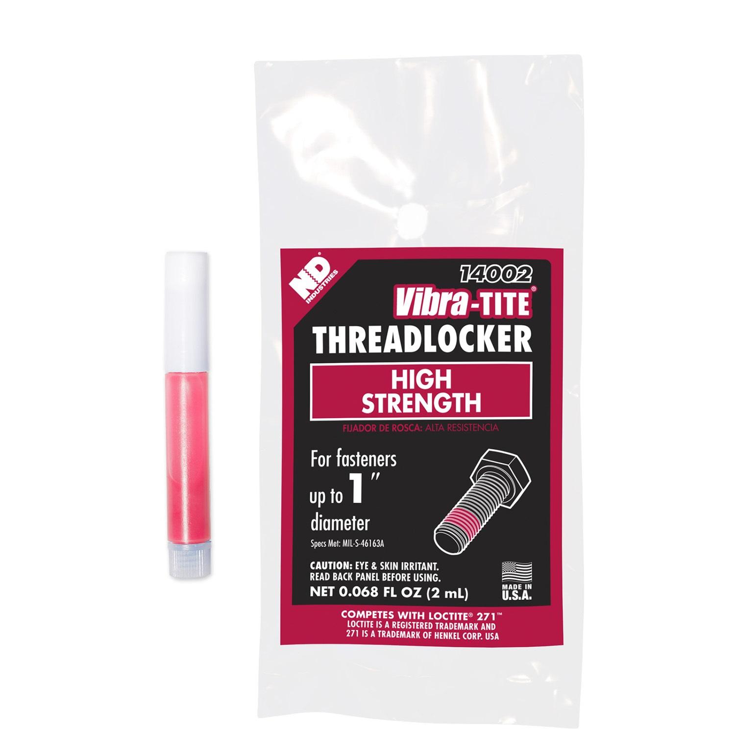 PRW Threadlocker, Bullet, High Strength, Red, 2Ml Tube - 1294002