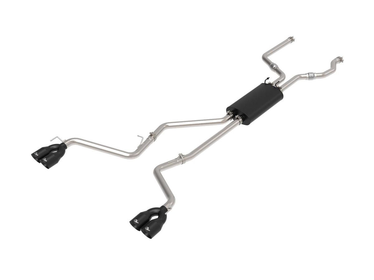 aFe MACH Force-Xp 2.5" 304 Stainless Steel Cat-Back Exhaust System - Black Tips (2020-2025 Ford Explorer ST V6-3.0L(tt)) - 49-33139-B