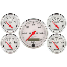 Auto Meter 5 PC. GAUGE KIT, 3-1/8" & 2-1/16", ELEC. SPEEDOMETER, ARCTIC WHITE - 1302