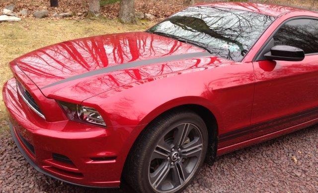 Anchor Room Hood Line Accents (2013-2014 Mustang) - Gloss White - 13FM_6HLA_GW