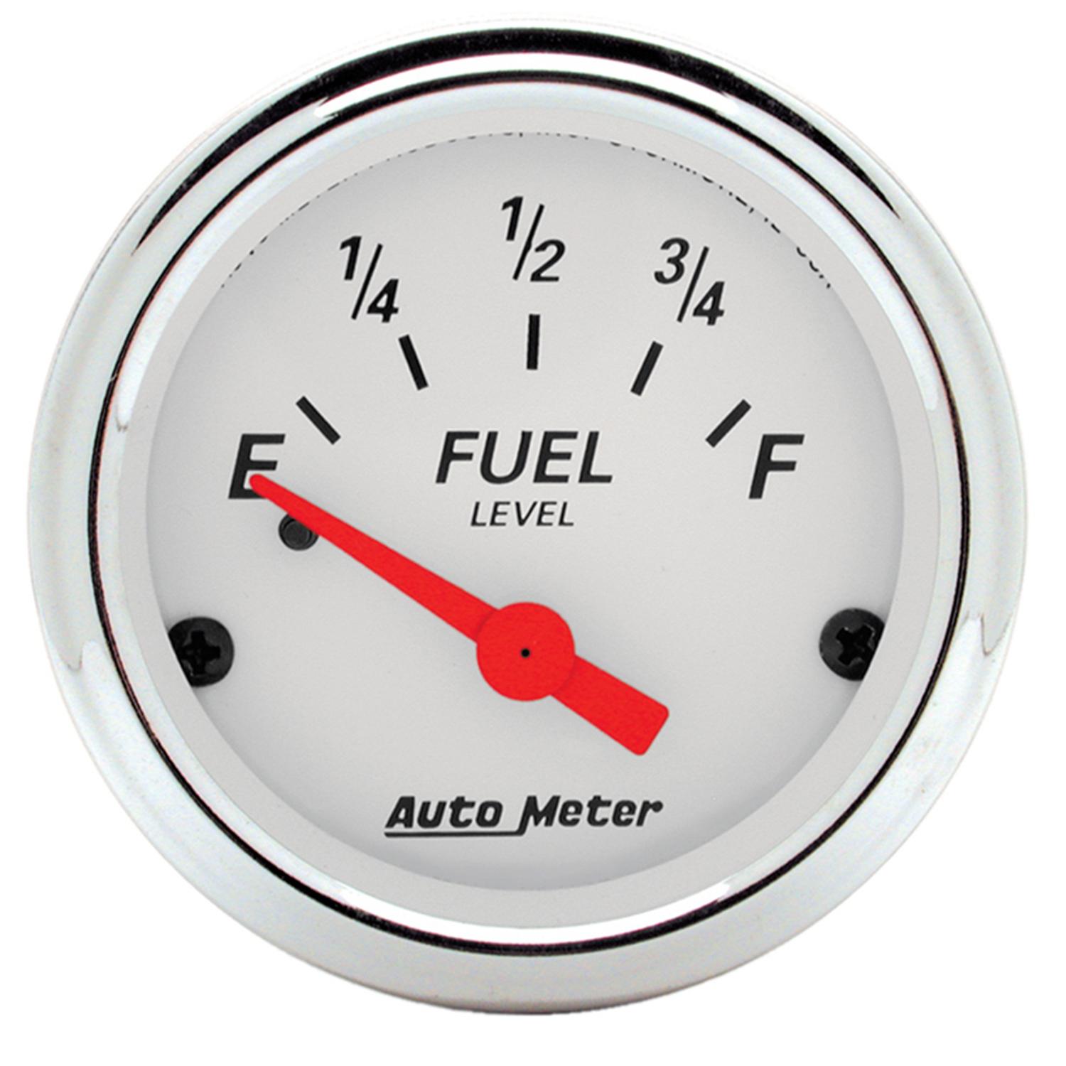 Auto Meter 2-1/16" FUEL LEVEL, 0-90 Ω, GM, ARCTIC WHITE - 1315