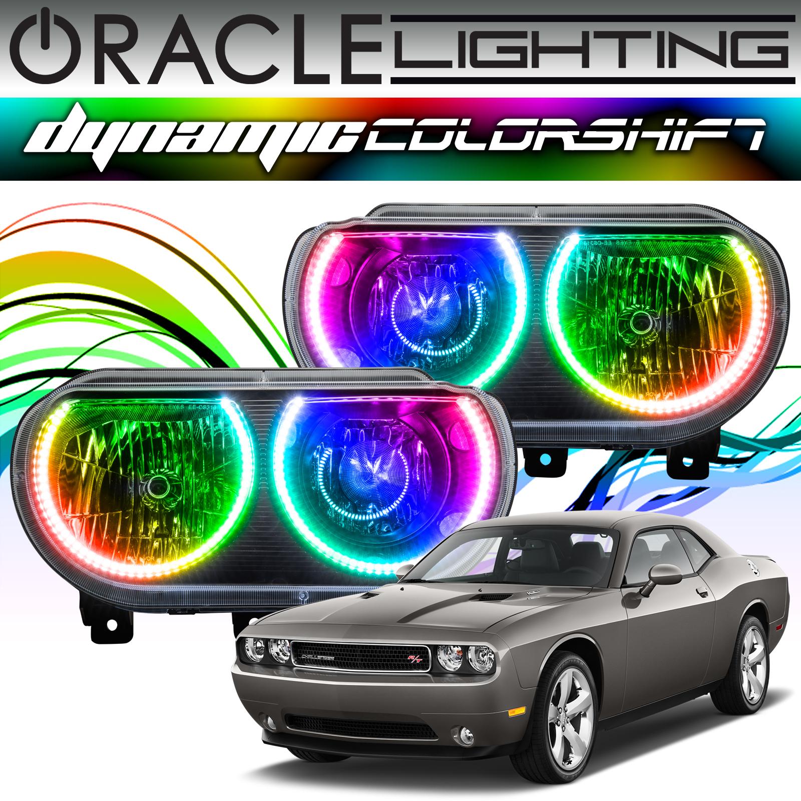 Oracle Lighting Dynamic Colorshift Headlight Halo Kit (2008-2014 Challenger) - 1317-332