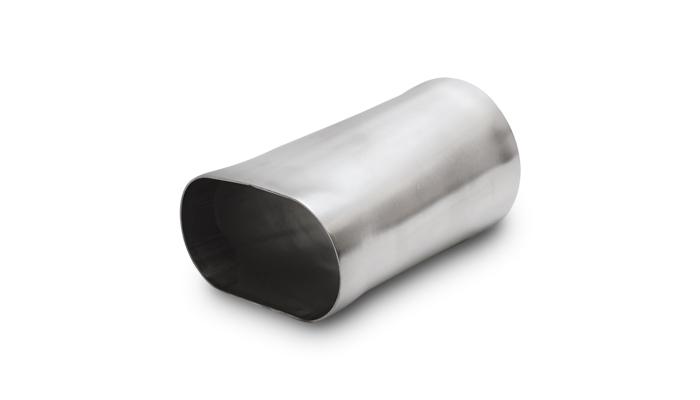 Vibrant Performance 3" Oval To 3" O.D. Round Stainless Steel Transition Adapter (6" Long) - 13170