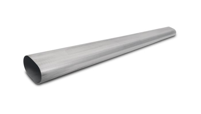 Vibrant Performance 4" Oval (Nominal) 304 Stainless Steel Straight Tubing - 5 Feet Long - 13184