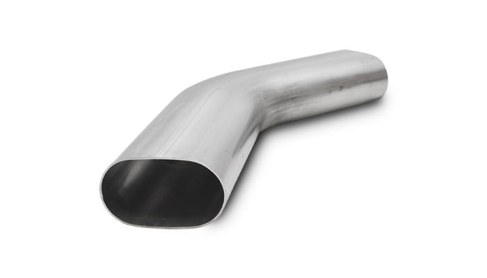 Vibrant Performance 3.5" Oval, 45 Degree Mandrel Bend, 5.25" Clr, 6.25" X 7.5" Leg  Length - 13192