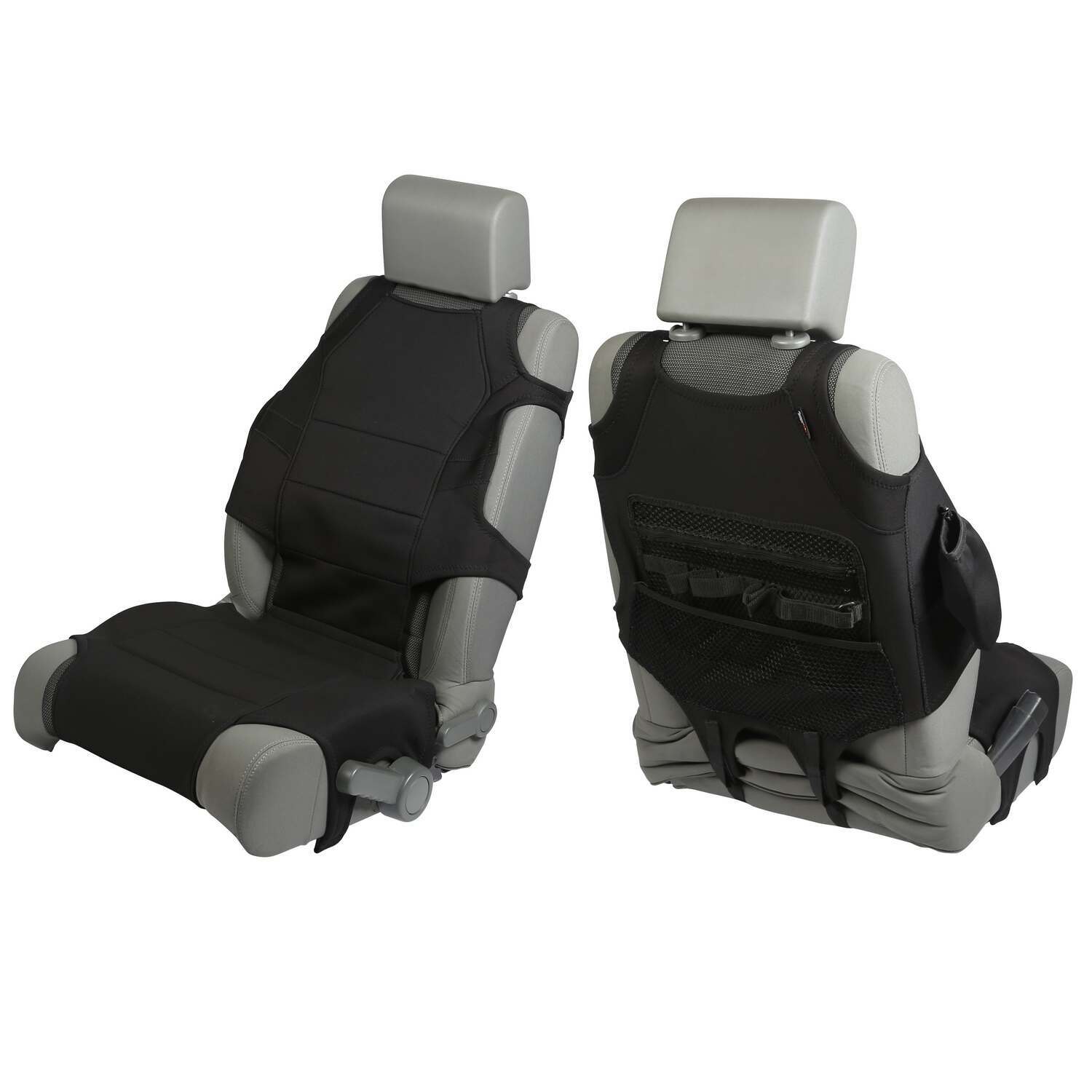 Rugged Ridge Seat Protector Vest Kit Neoprene Black; 07-21 Jeep Wrangler / 20-21 Gladiator - 13235.3