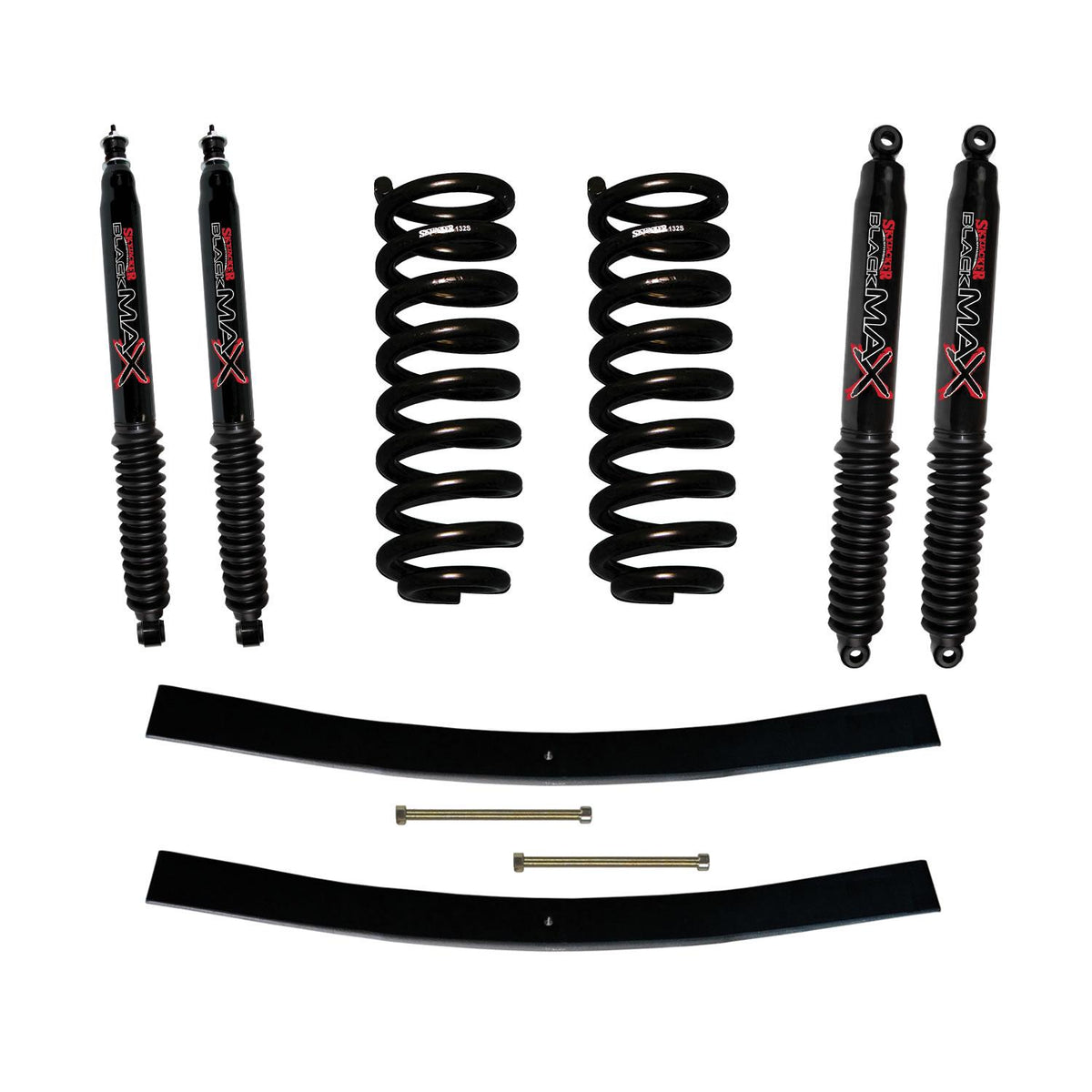 Skyjacker Explorer/Navajo Suspension Lift Kit 91-94 Explorer 91-94 Navajo w/Shock Black MAX Shocks 1.5-2 Inch Lift Incl. Front Coil Springs Rear Add-A-Leafs - 132EXK-B