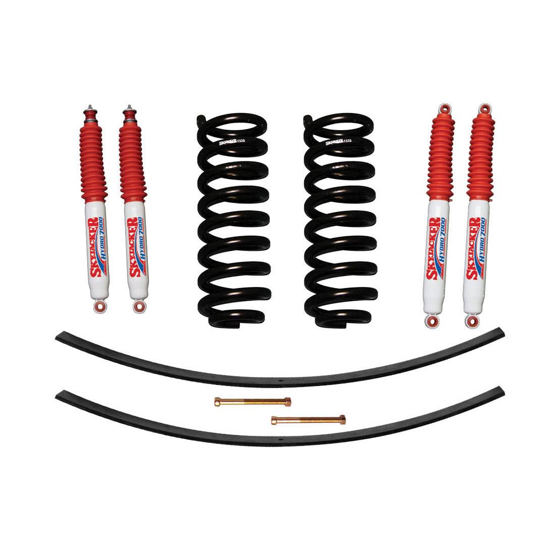 Skyjacker Ranger/Bronco II Suspension Lift Kit 83-89 Ranger 84-89 Bronco II w/Shock 1.5-2 Inch Lift Incl. Front Coil Springs Rear Add-A-Leafs - 132K-H