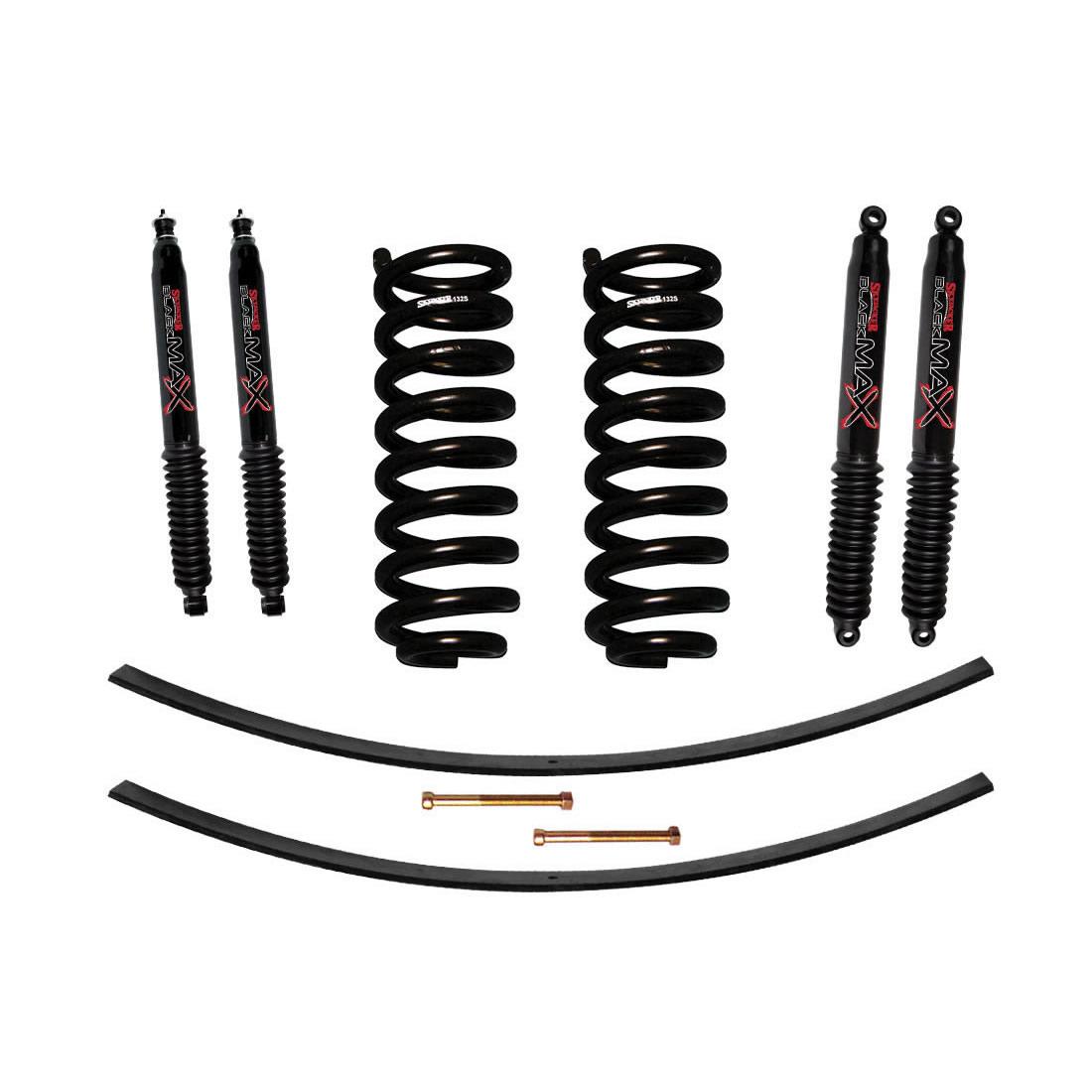 Skyjacker Ranger Suspension Lift Kit 89-97 Ranger w/Shock Black MAX Shocks 1.5-2 Inch Lift Incl. Front Coil Springs Rear Add-A-Leafs - 132XK-B