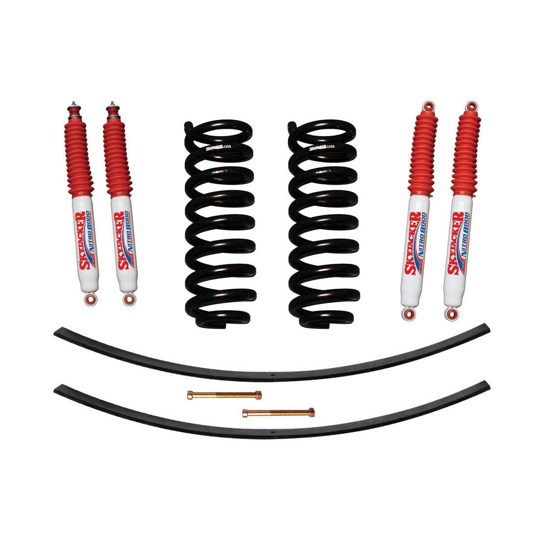 Skyjacker Ranger Suspension Lift Kit 89-97 Ranger w/Shock Nitro Shocks 1.5-2 Inch Lift Incl. Front Coil Springs Rear Add-A-Leafs - 132XK-N