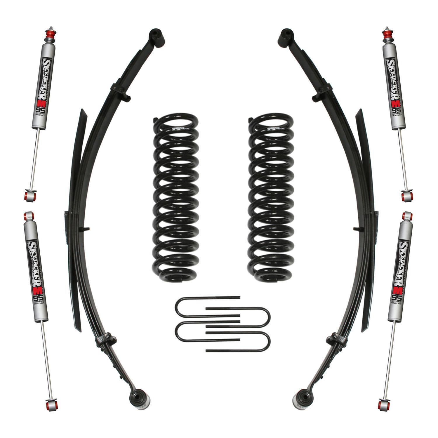 Skyjacker Ranger/B4000 Suspension Lift Kit 86-97 Ranger 94-97 B4000 w/Shock M95 Performance Shocks 1.5-2 Inch Lift Incl. Rear U Bolt Kit Front Coil/Rear Leaf Springs - 132XKS-M