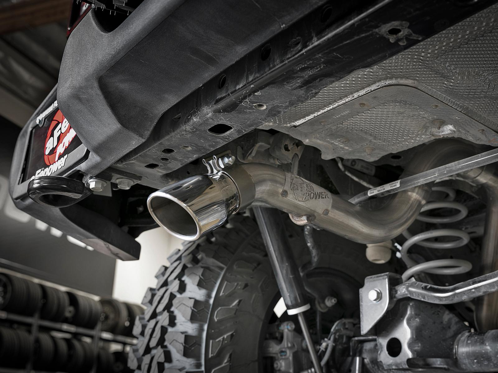 AFE Axle-Back Exhaust System (2018-2020 Jeep Wrangler V6-3.6L) - 49-48075-P