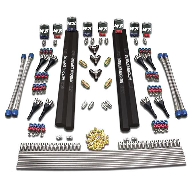 Nitrous Express 8-CYL SX2 NOZZLE INTAKE PLUMBING KIT (INCL. ALL NECESSARY HARDWARE) - 13387