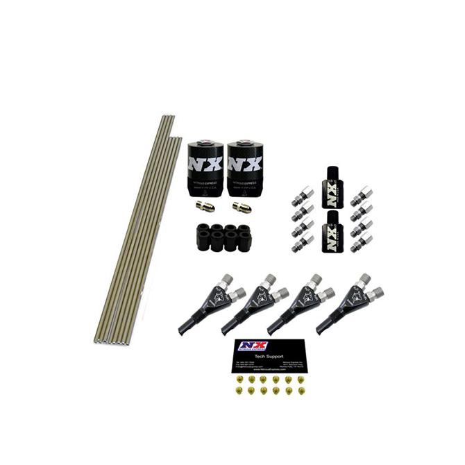 Nitrous Express 4-CYL SHARK PLUMB KIT W/ 2 SOLENOIDS & 75HP JETS, INCL HARDWARE - 13393