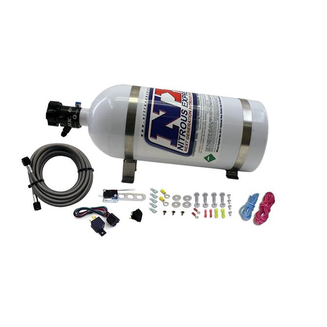 Nitrous Express 8-Cyl. Nozzle System Complete (Includes 10lb Bottle, Brackets, Feedline, & Elecc.) - 13395