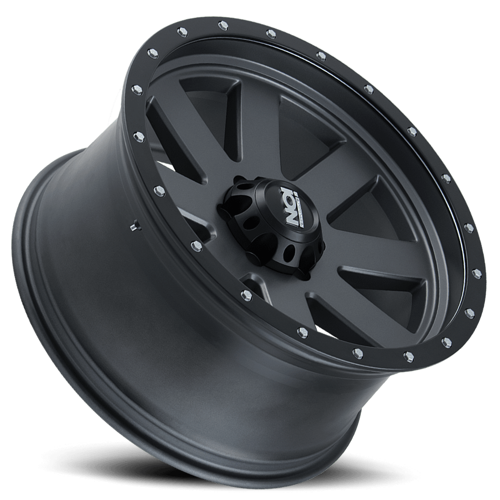 ION Wheels Type 134 20x9 / 6x139.7 BP / 18mm Offset / 106mm Hub Matte Gunmetal/Black Beadlock Wheel - 134-2983MG18