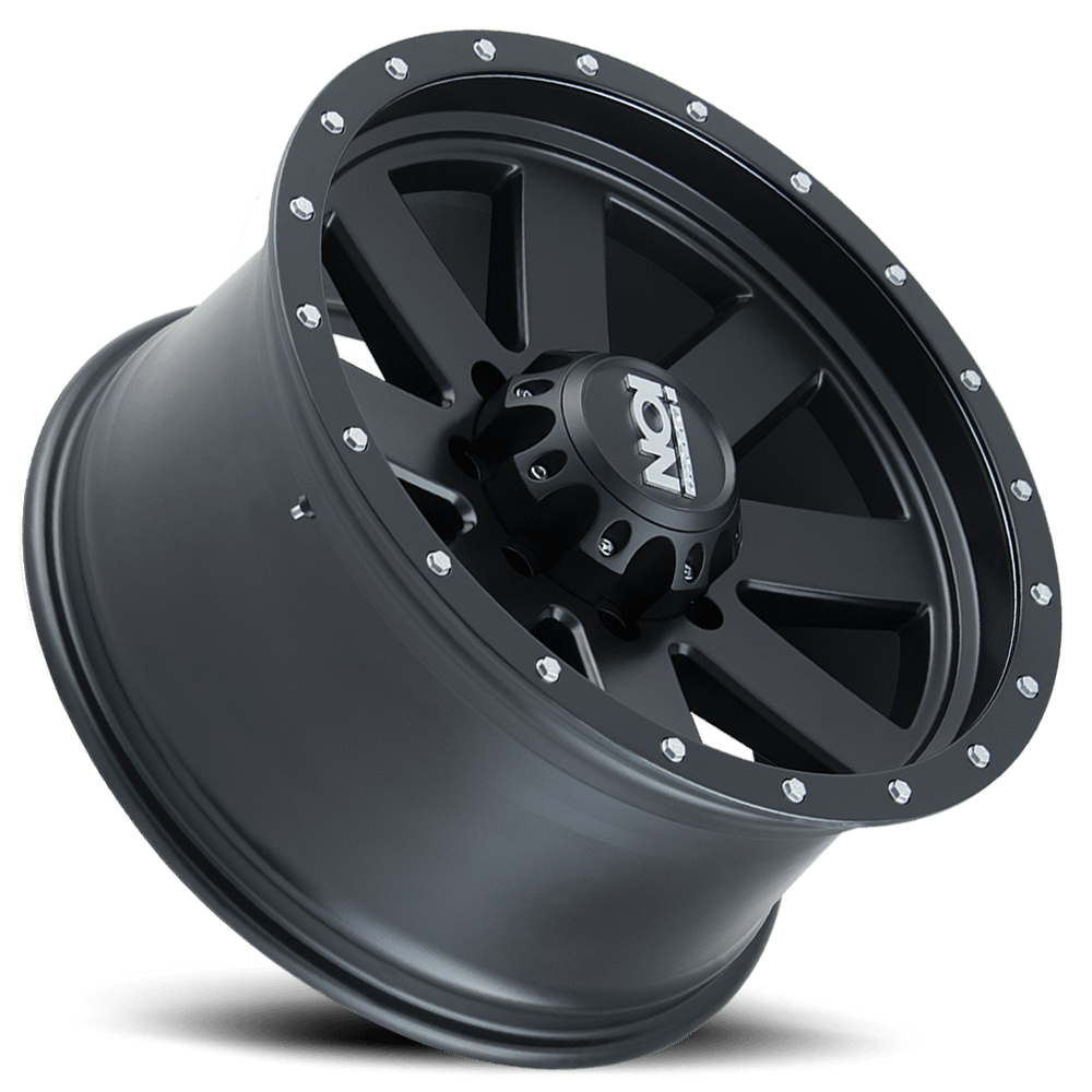 ION Wheels Type 134 18x10 / 5x139.7 BP / -19mm Offset / 108mm Hub Matte Black/Black Beadlock Wheel - 134-8185MB