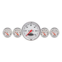 Auto Meter 5 PC. GAUGE KIT, 3-3/8" & 2-1/16", ELEC. SPEEDOMETER, ARCTIC WHITE - 1340