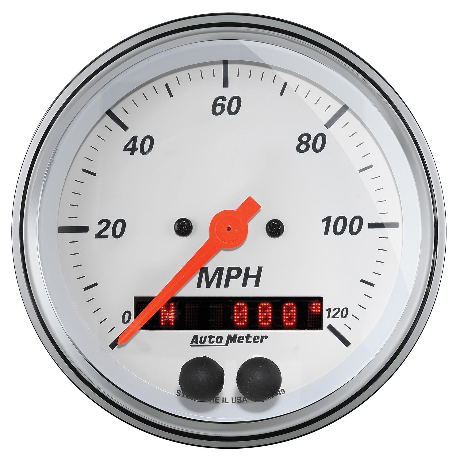 Auto Meter 5 PC. GAUGE KIT, 3-3/8" & 2-1/16", GPS SPEEDOMETER, ARCTIC WHITE - 1350