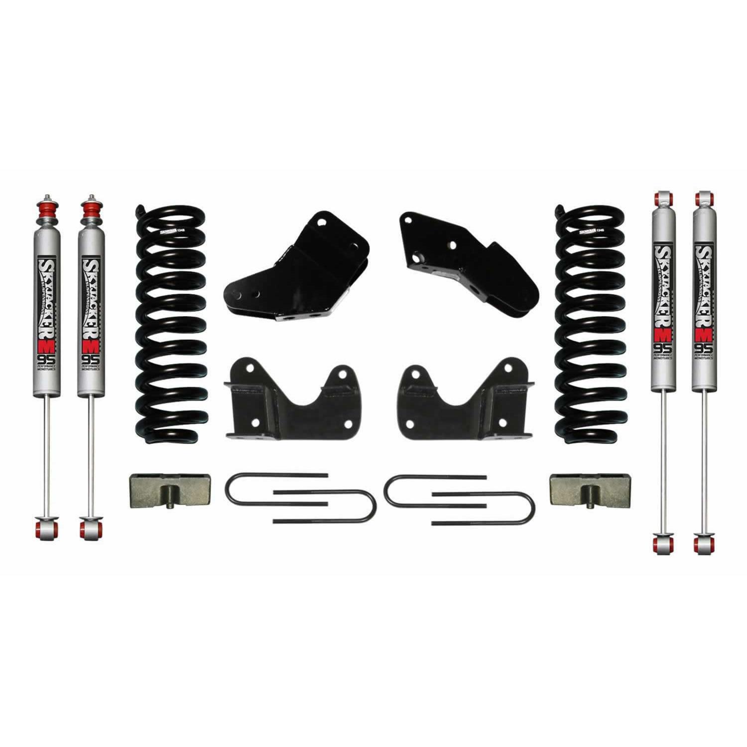 Skyjacker Ranger Suspension Lift Kit 83-97 Ford Ranger  w/Shock M95 Performance Shocks 4 Inch Lift Incl. Standard Brackets U Bolts Blocks - 134R2K-M