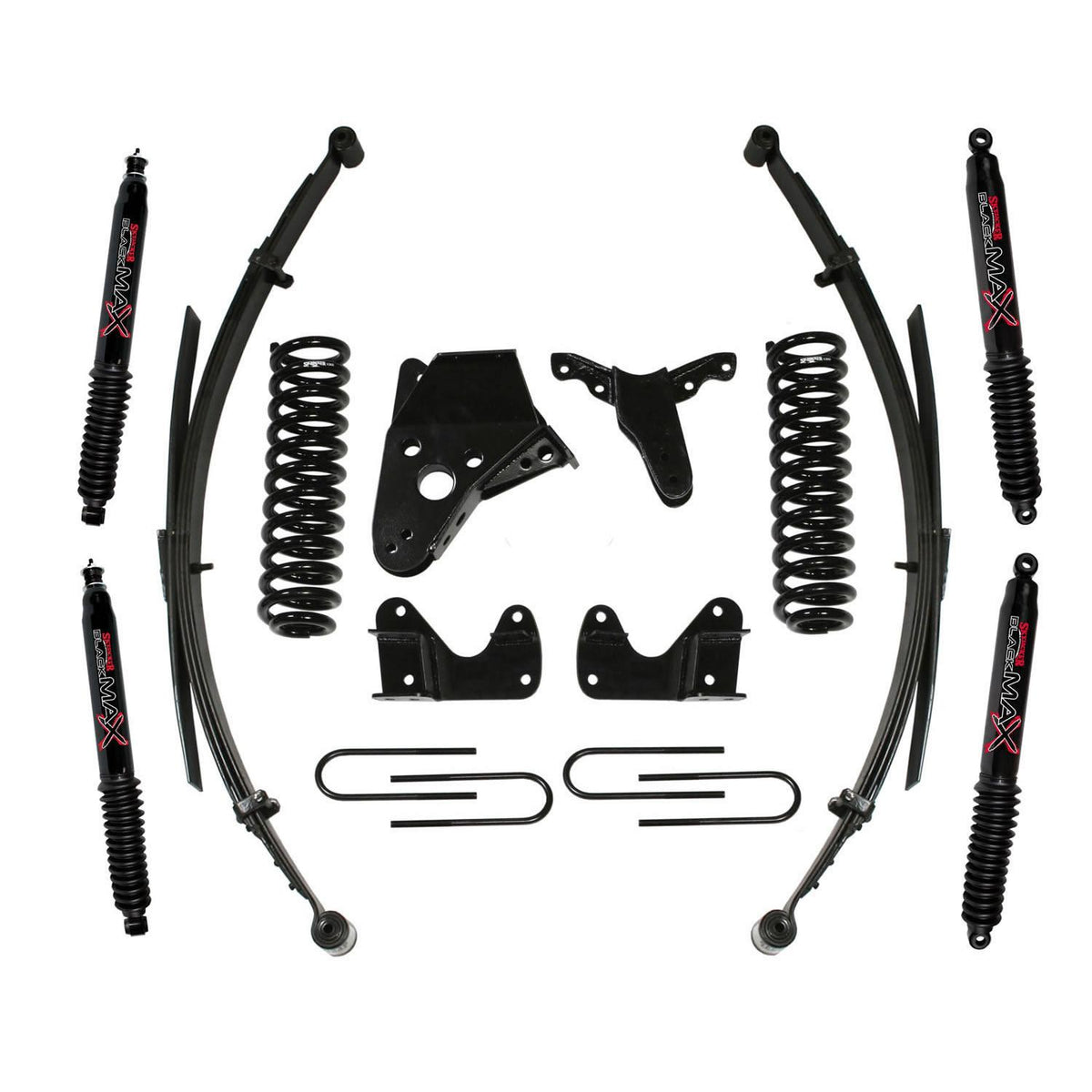 Skyjacker Ranger/B4000 Suspension Lift Kit 98-97 Ranger 94-97 B4000 w/Shock Black MAX Shocks 4 Inch Lift Incl. Front Coil Springs Rear Leaf Springs Rear U Bolt Kit - 134RHKS-B